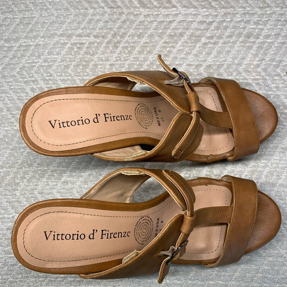 Vittorio d’ Firenze Women’s 8 Heels Brown Synthetic Leather Adjustable Strap - Picture 8 of 10